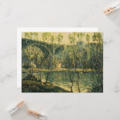 Landschap met rivier en brug: Spring Morning Kaart (Voorkant / Achterkant in situ)