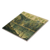 Landschap met rivier en brug: Spring Morning Tegeltje (Zijkant)