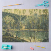 Landschap met rivier en brug: Spring Morning Tissuepapier (Craft)