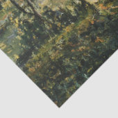 Landschap met rivier en brug: Spring Morning Tissuepapier (Detail)