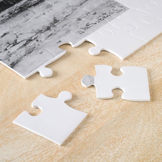 Landschap met rotsachtige heuvels en stroom 1890 W Legpuzzel (Zijkant)