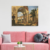 Landschap met ruïnes, 1673 canvas afdruk (Insitu (Woonkamer))