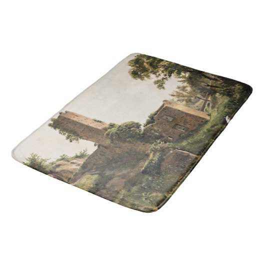 Landschap met ruïnes (Ancient Ruined Building) Badmat (Gekanteld)