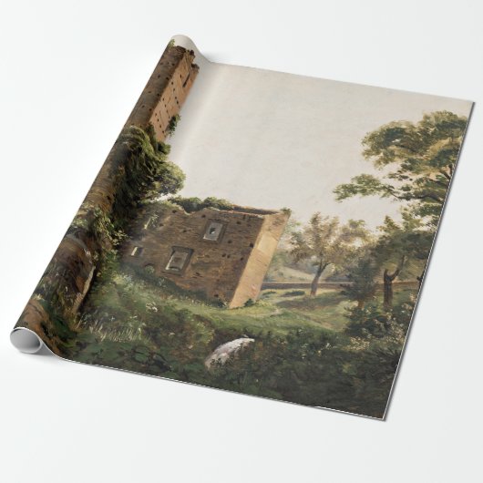 Landschap met ruïnes (Ancient Ruined Building) Cadeaupapier (Uitgerold)