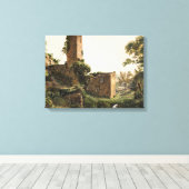 Landschap met ruïnes (Ancient Ruined Building) Canvas Afdruk (Insitu (Houten vloer))