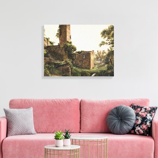 Landschap met ruïnes (Ancient Ruined Building) Canvas Afdruk (Insitu (Woonkamer))