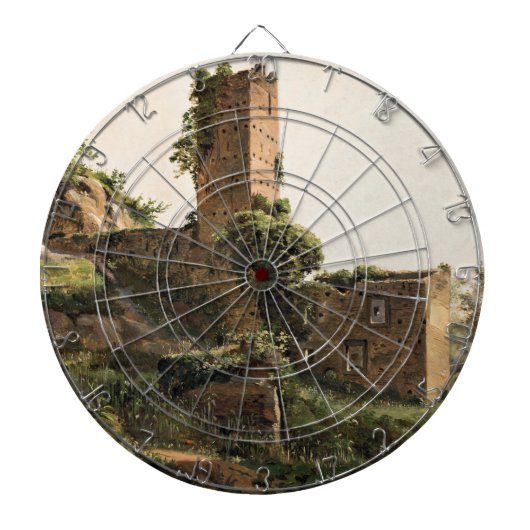 Landschap met ruïnes (Ancient Ruined Building) Dartbord (Voorkant)