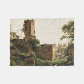 Landschap met ruïnes (Ancient Ruined Building) Fleece Deken (Voorkant (Horizontaal))