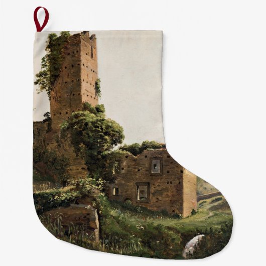 Landschap met ruïnes (Ancient Ruined Building) Grote Kerstsok (Voorkant)