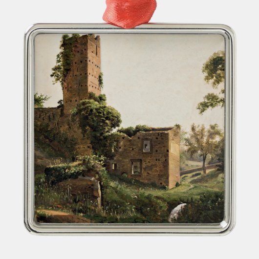 Landschap met ruïnes (Ancient Ruined Building) Metalen Ornament (Voorkant)