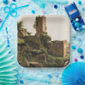 Landschap met ruïnes (Ancient Ruined Building) Papieren Bordje (Feest)