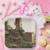 Landschap met ruïnes (Ancient Ruined Building) Papieren Bordje (Feest)