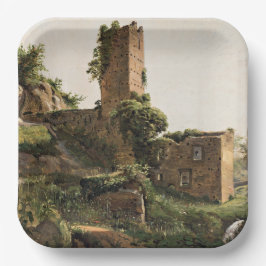 Landschap met ruïnes (Ancient Ruined Building) Papieren Bordje