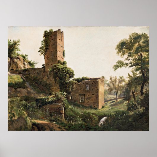 Landschap met ruïnes (Ancient Ruined Building) Poster (Voorkant)