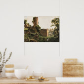 Landschap met ruïnes (Ancient Ruined Building) Poster (Keuken)