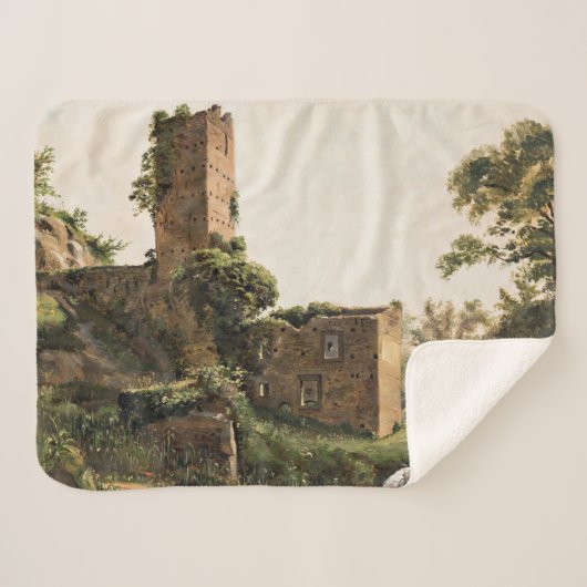 Landschap met ruïnes (Ancient Ruined Building) Sherpa Deken (Voorkant (horizontaal))