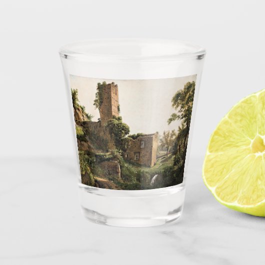 Landschap met ruïnes (Ancient Ruined Building) Shot Glas (Voorkant)