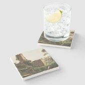 Landschap met ruïnes (Ancient Ruined Building) Stenen Onderzetter (Zijkant)