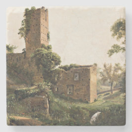 Landschap met ruïnes (Ancient Ruined Building) Stenen Onderzetter