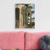 Landschap met ruïnes en een herder canvas afdruk (Insitu (Woonkamer))