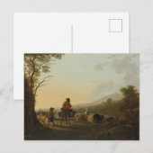 Landschap met Rundveer en Shepherd Briefkaart (Voorkant / Achterkant)