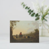 Landschap met Rundveer en Shepherd Briefkaart (Staand voorkant)