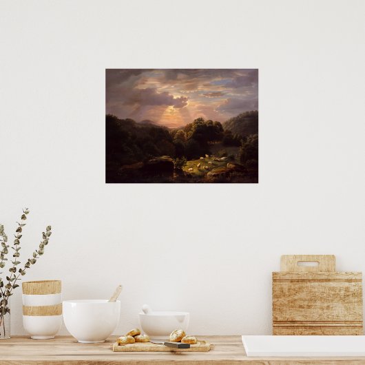 Landschap met schapen poster (Keuken)