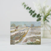 Landschap met sneeuw, Van Gogh Fine Art Briefkaart (Staand voorkant)