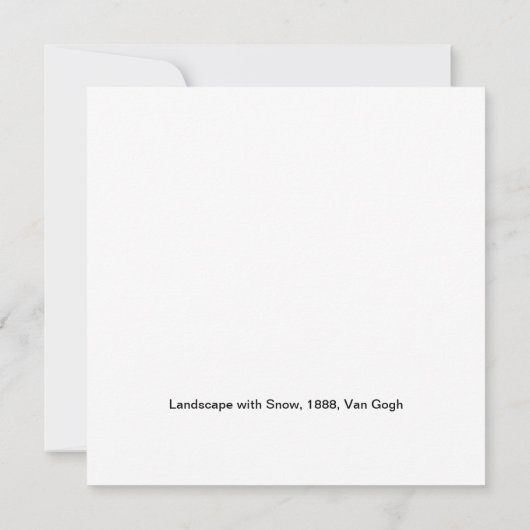 Landschap met sneeuw, Van Gogh-kaart Kaart (Achterkant)