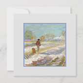 Landschap met sneeuw, Van Gogh-kaart Kaart (Voorkant)