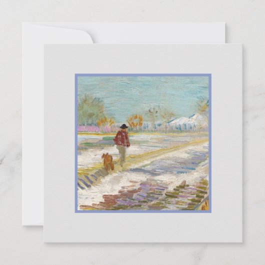 Landschap met sneeuw, Van Gogh-kaart Kaart (Voorkant)