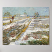 Landschap met sneeuw, Vincent van Gogh Poster (Voorkant)