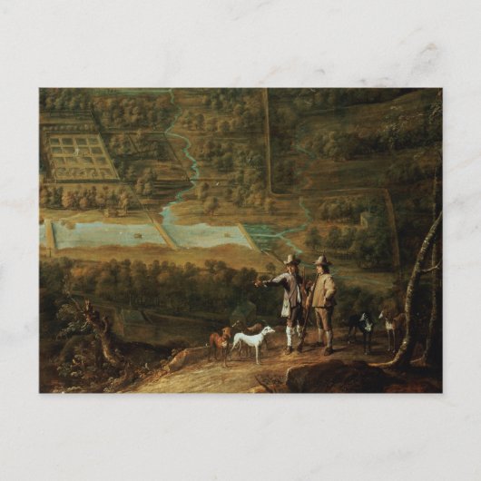 Landschap met sporters briefkaart (Voorkant)