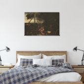 Landschap met St. Jerome Canvas Afdruk (Insitu (Slaapkamer))
