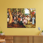Landschap met St. John de Baptist Preaching Canvas Afdruk (Insitu (Woonkamer))