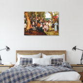 Landschap met St. John de Baptist Preaching Canvas Afdruk (Insitu (Slaapkamer))