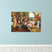 Landschap met St. John de Baptist Preaching Canvas Afdruk (Insitu (Houten vloer))