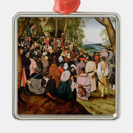 Landschap met St. John de Baptist Preaching Metalen Ornament (Voorkant)