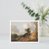 Landschap met Stream en Weir (olie op canvas) Briefkaart (Staand voorkant)