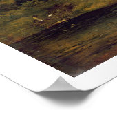 Landschap met Stream en Weir (olie op canvas) Poster (Hoek)