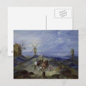 Landschap met twee windmolens, 1612 briefkaart (Voorkant / Achterkant)