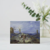 Landschap met twee windmolens, 1612 briefkaart (Staand voorkant)
