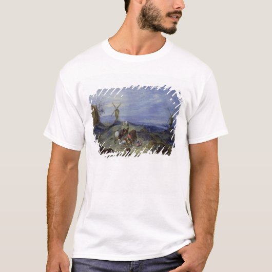 Landschap met twee windmolens, 1612 t-shirt (Voorkant)