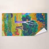 Landschap met varkens en paarden, Gauguin Badhanddoek (Badhanddoek)