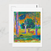 Landschap met varkens en paarden, Gauguin Briefkaart (Voorkant / Achterkant)