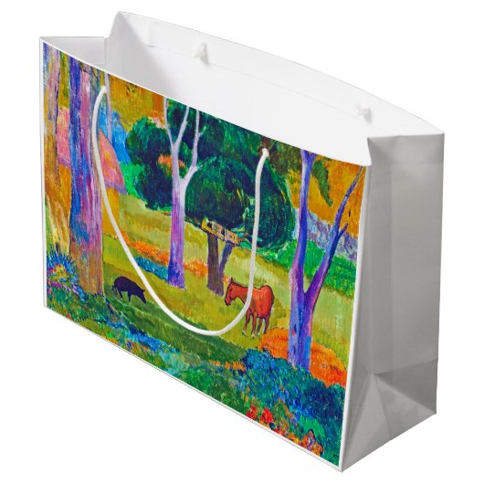 Landschap met varkens en paarden, Gauguin Groot Cadeauzakje (Achterkant Gekanteld)