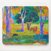 Landschap met varkens en paarden, Gauguin Muismat (Voorkant)
