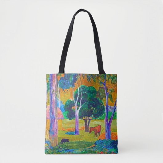 Landschap met varkens en paarden, Gauguin Tote Bag (Voorkant)