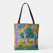 Landschap met varkens en paarden, Gauguin Tote Bag (Achterkant)