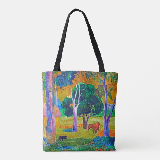 Landschap met varkens en paarden, Gauguin Tote Bag (Achterkant)